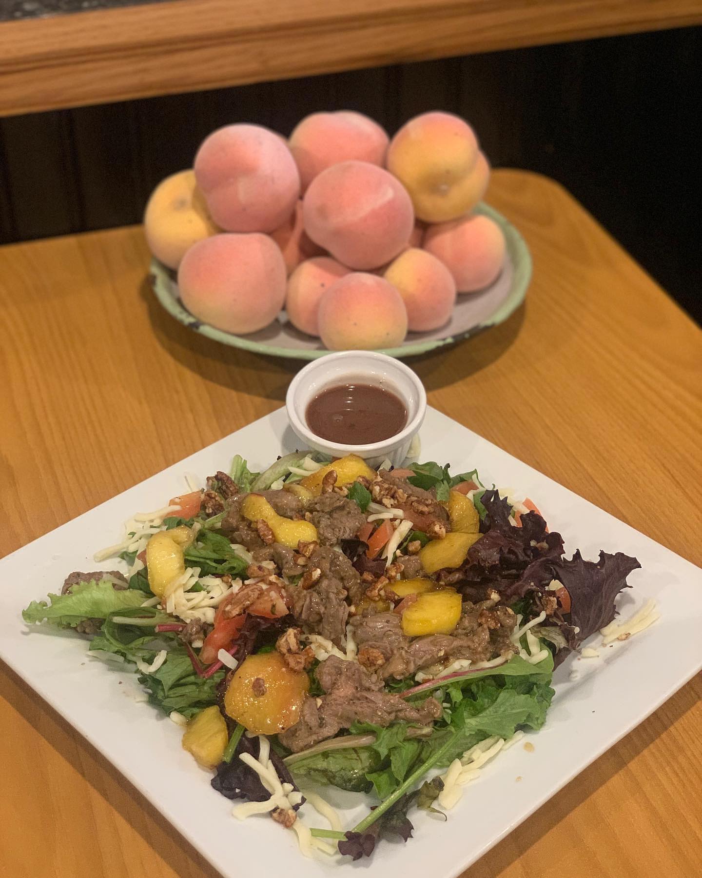 Tuesday specials:
Peach & steak salad
Soups: Loaded Potato & Tomato Bisque 
Sweets: Still tbd!!